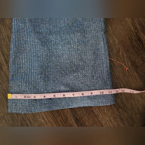 NWOT ASOS Blue Metallic Cupped Flare Jumpsuit Size 10 - Picture 10 of 11